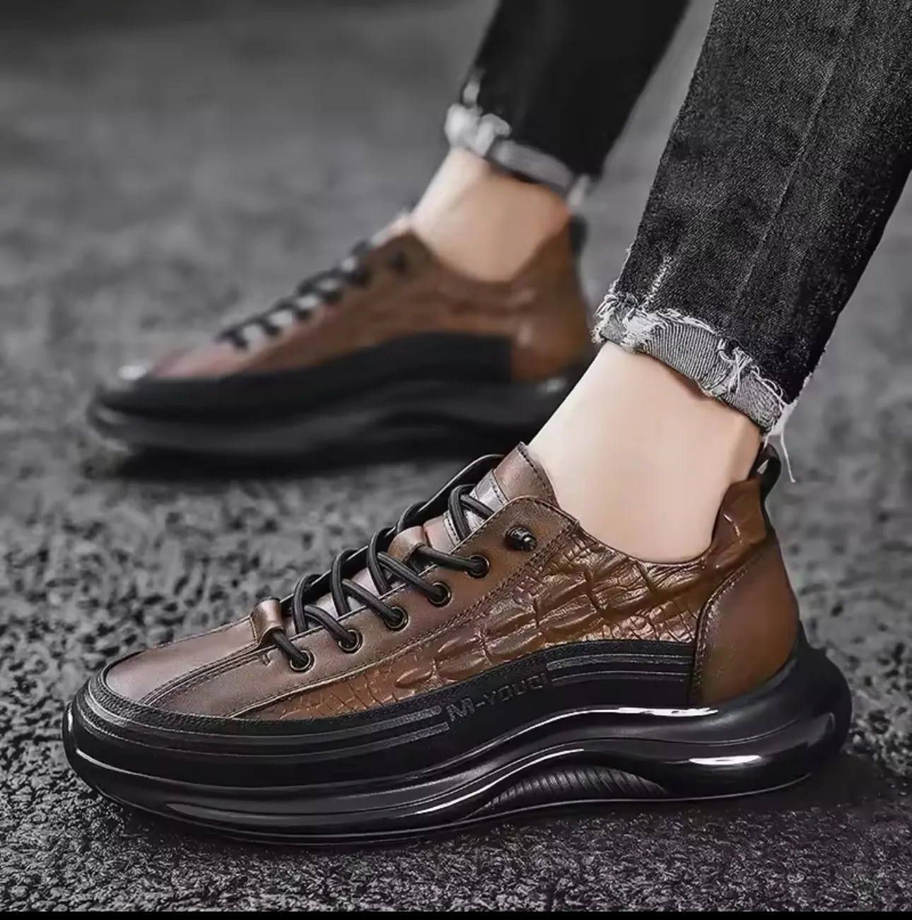 001 IMPORTED LEATHER ALLIGATOR SHOES-FT