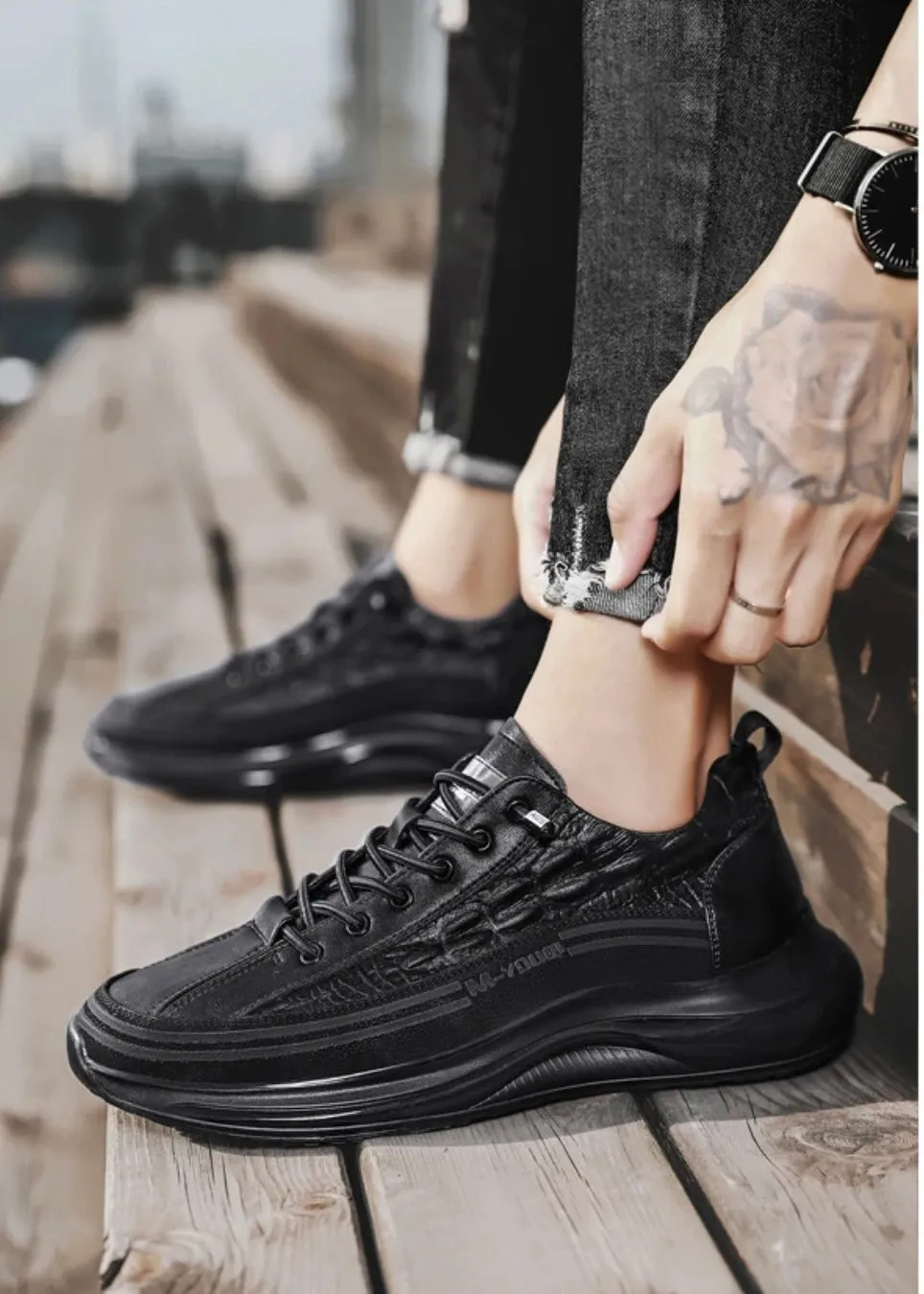 001 IMPORTED LEATHER ALLIGATOR SHOES-FT