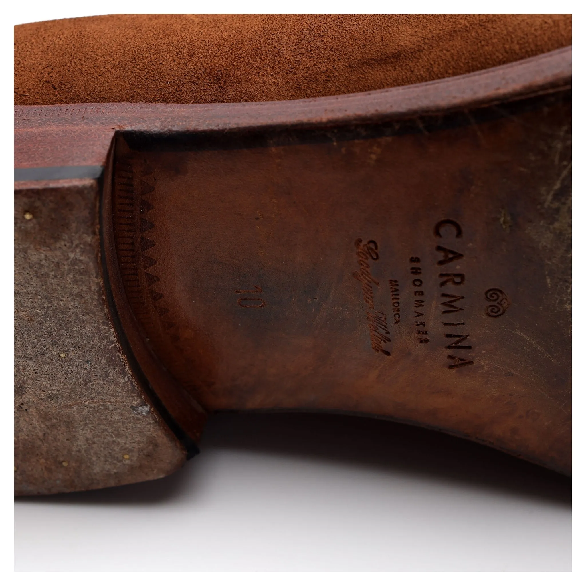 '757' Snuff Brown Suede Split Toe Derby UK 10 EE