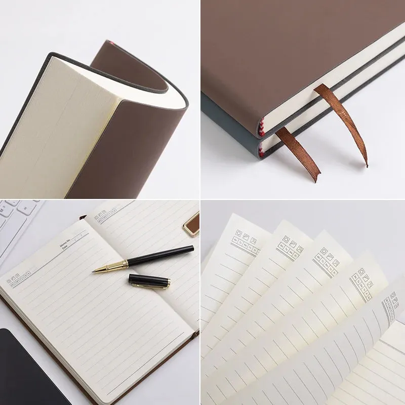 A5 Soft Leather Notebook - 120 Pages/Waterproof Cover/Comfortable Touch