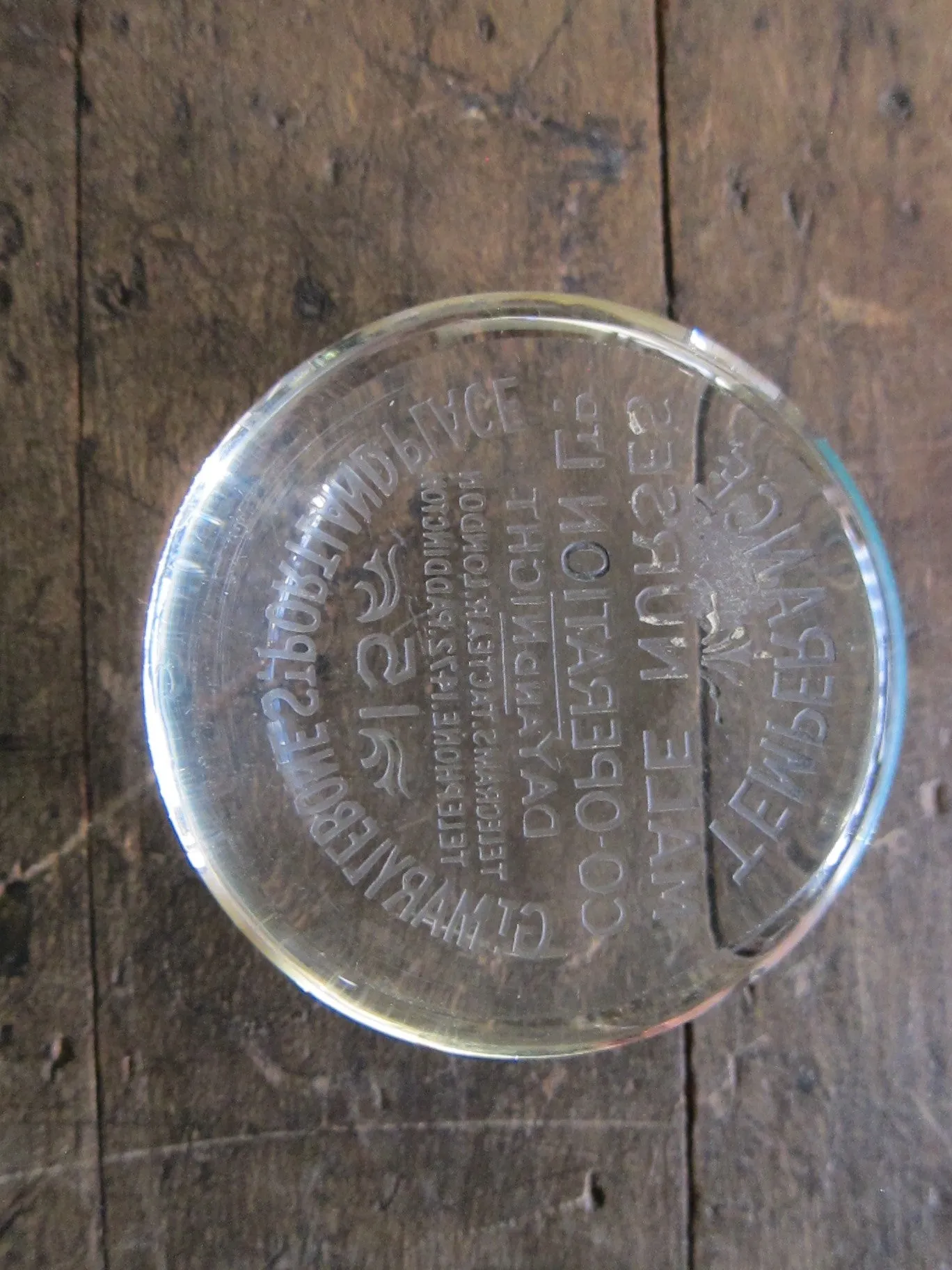 Antique Glass Paperweight for Male Nurses Co-Operation Ltd