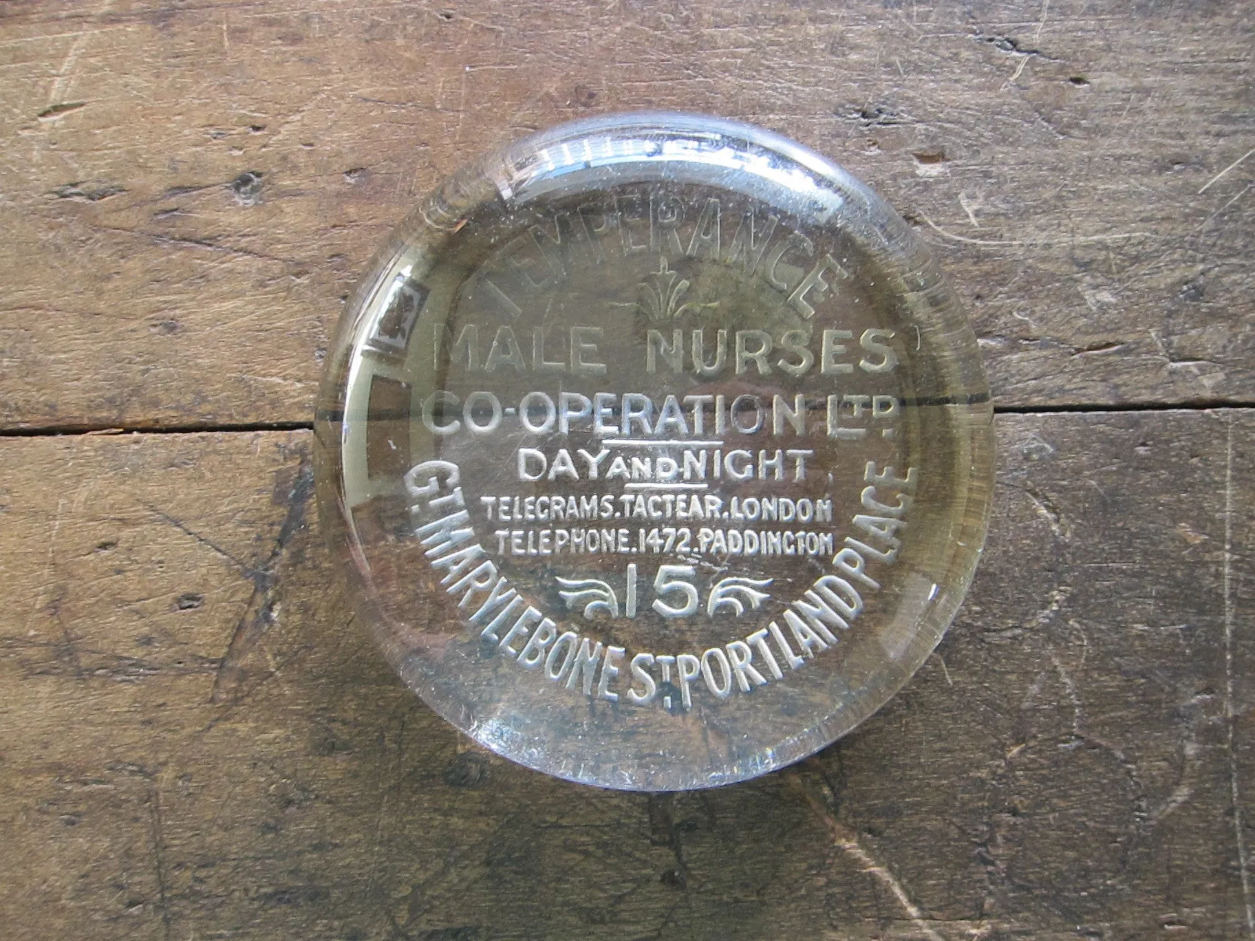 Antique Glass Paperweight for Male Nurses Co-Operation Ltd