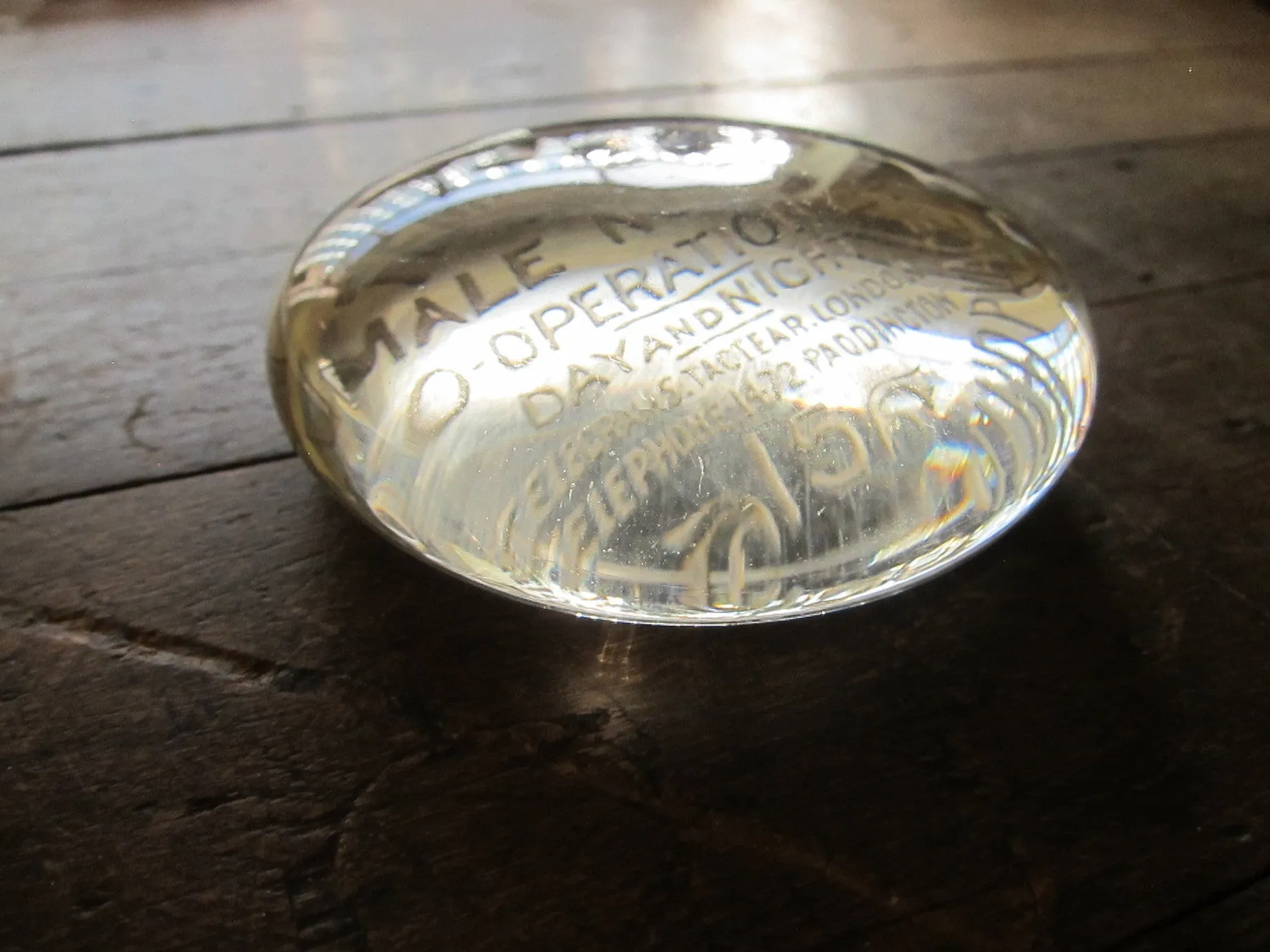 Antique Glass Paperweight for Male Nurses Co-Operation Ltd