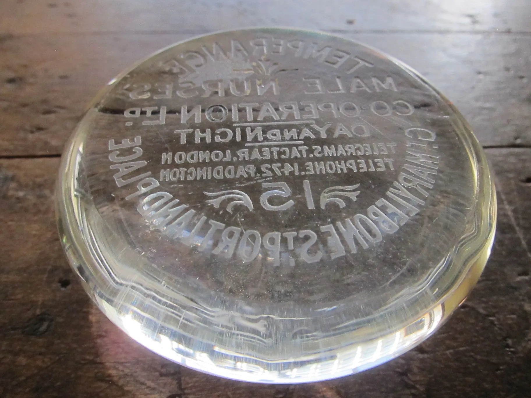 Antique Glass Paperweight for Male Nurses Co-Operation Ltd