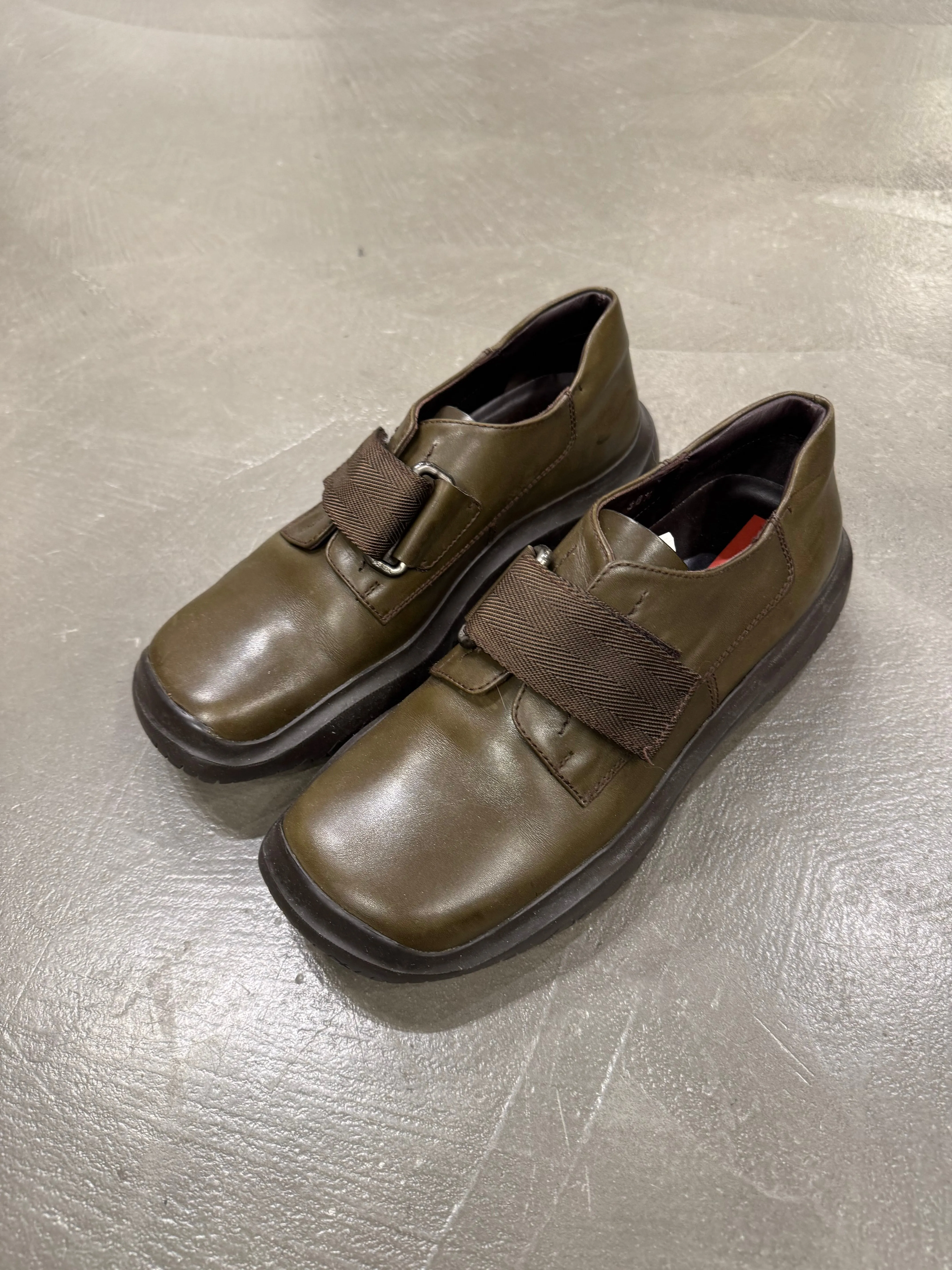 A/W1999 Prada leather straps vibram shoes