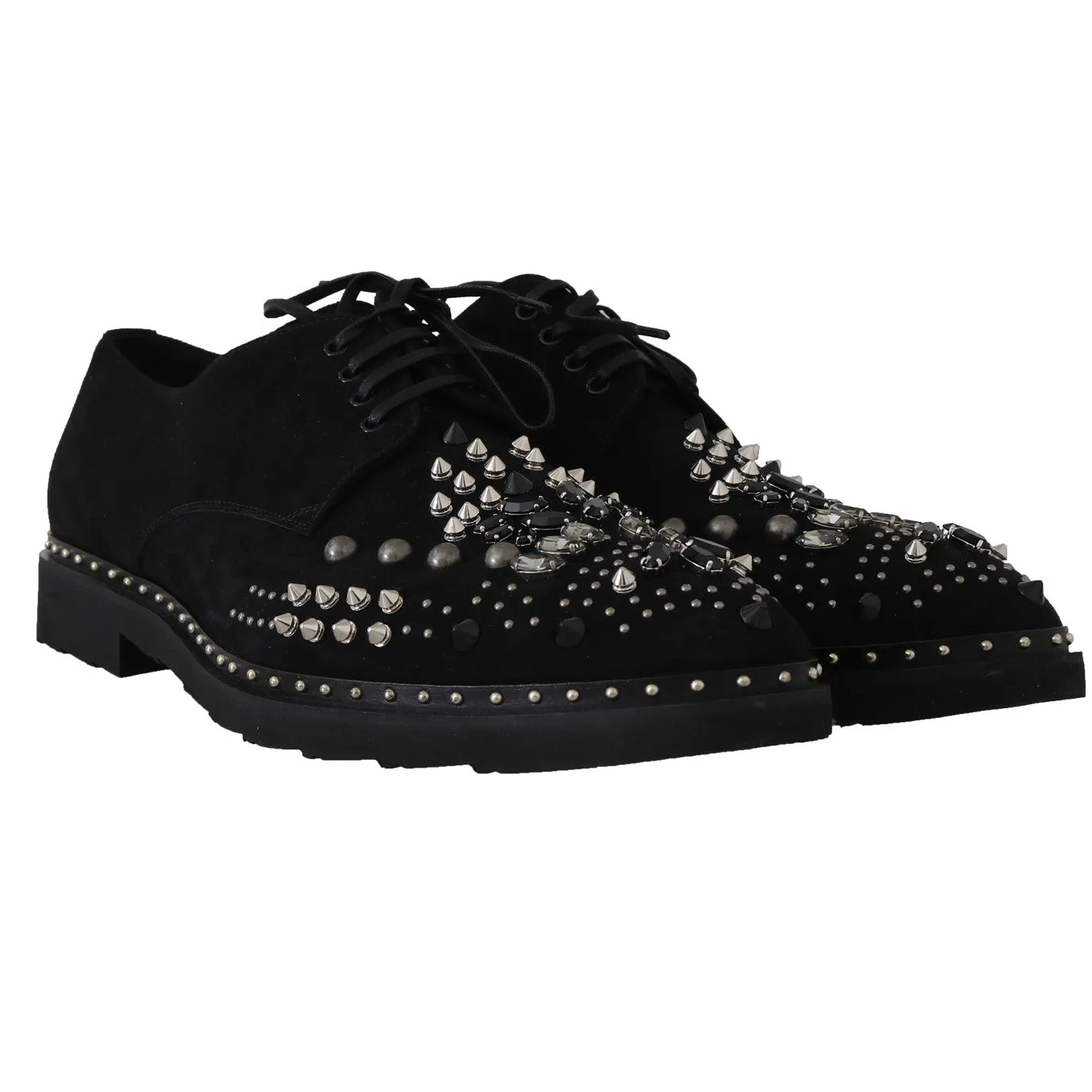 Black Shoes Crystal Studded Derby