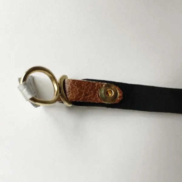 Brown Leather Bracelet with Amethyst Druise Stone