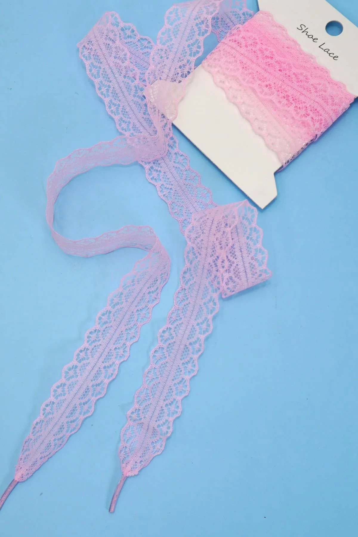 CHANTILLY LACE RIBBON BOW PAIR SHOE LACES | 40SD111