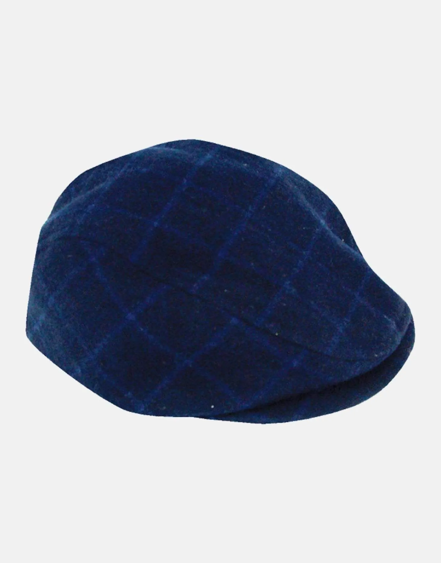 Charles: Blue check flat cap