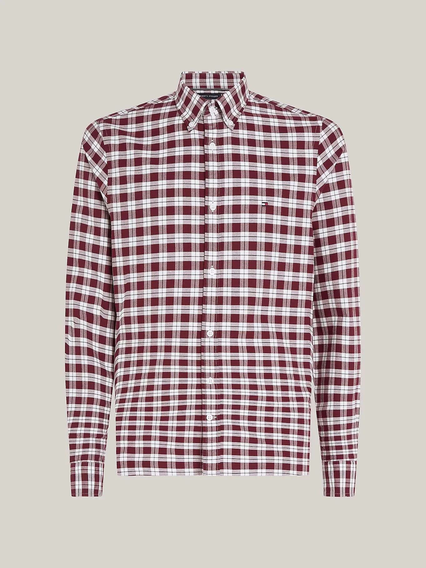 Check Slim Fit Oxford Shirt in Indigo