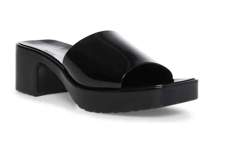 Chunky Heel Rubber Slide Sandal