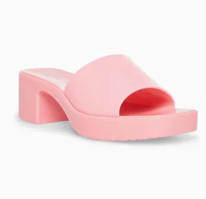 Chunky Heel Rubber Slide Sandal