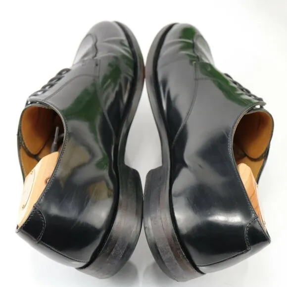 Cole Haan Mens Calhoun Oxford Size 9 D Black Leather Split Apron Toe Dress Shoe