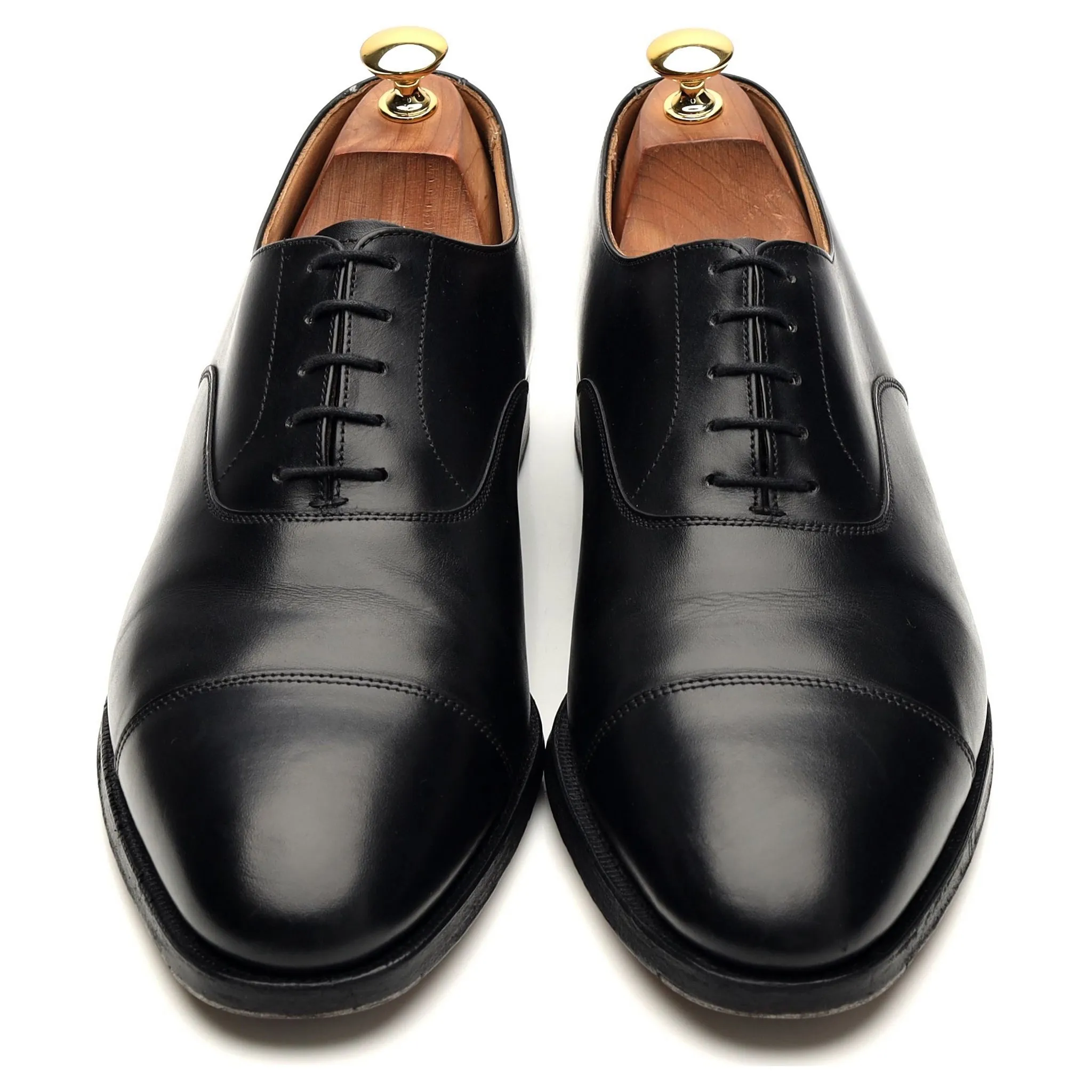 'Connaught' Black Leather Oxford UK 10 E