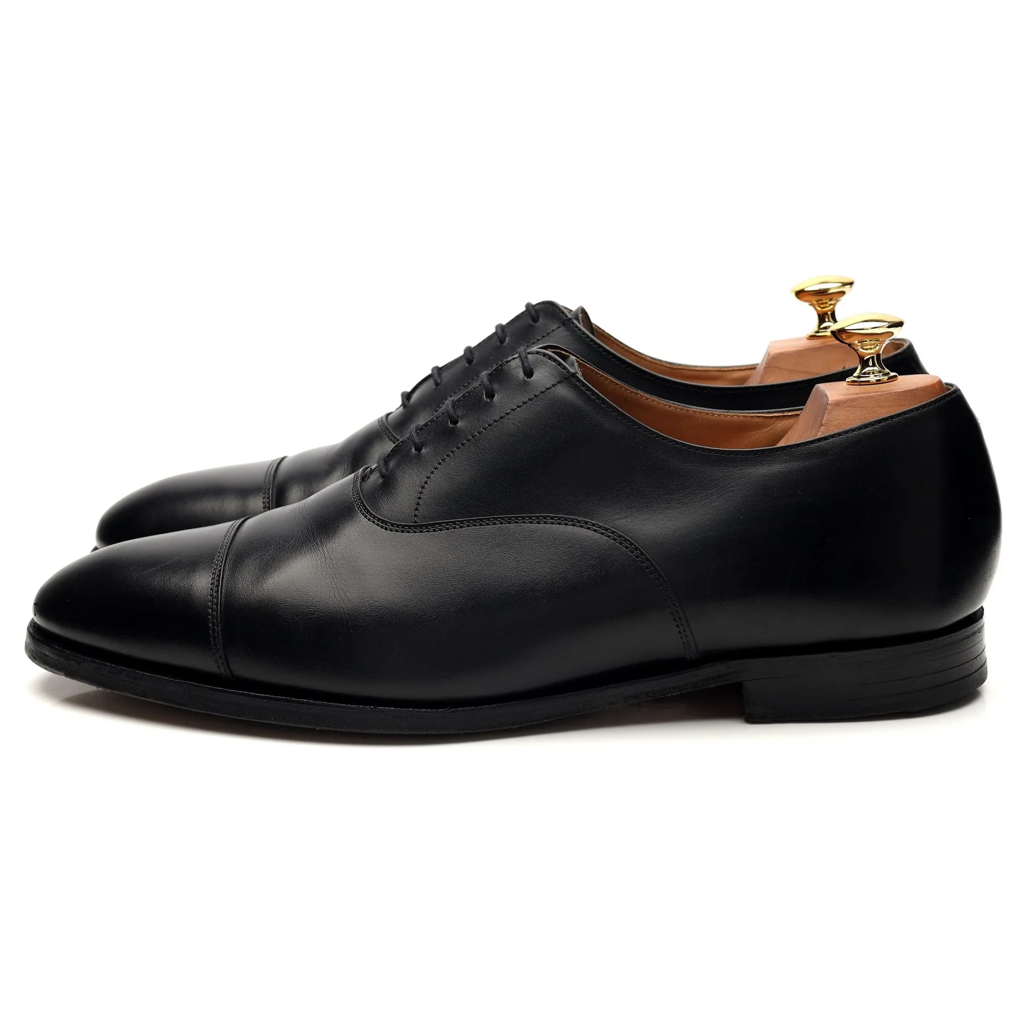'Connaught' Black Leather Oxford UK 10 E