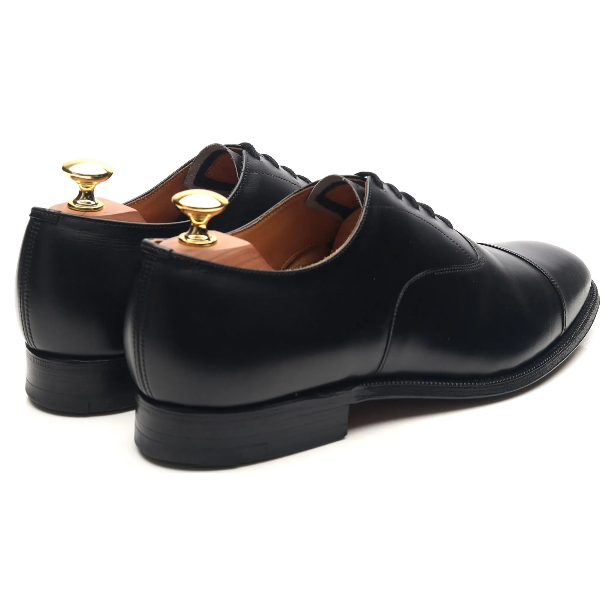 'Consul' Black Leather Oxford UK 8 G