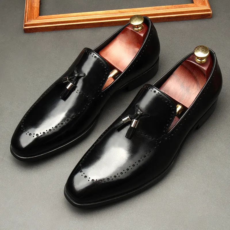 Cowhide Creates Atmospheric Men Wedding Shoes