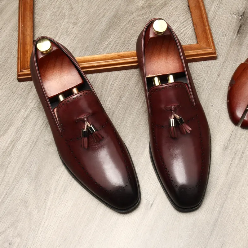 Cowhide Creates Atmospheric Men Wedding Shoes