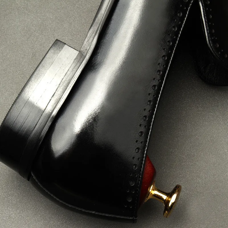 Cowhide Creates Atmospheric Men Wedding Shoes