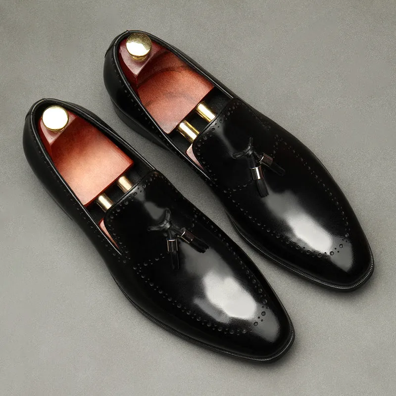 Cowhide Creates Atmospheric Men Wedding Shoes