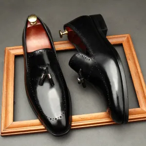 Cowhide Creates Atmospheric Men Wedding Shoes