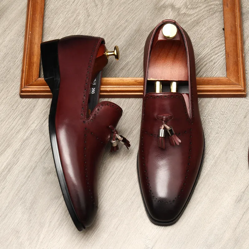 Cowhide Creates Atmospheric Men Wedding Shoes