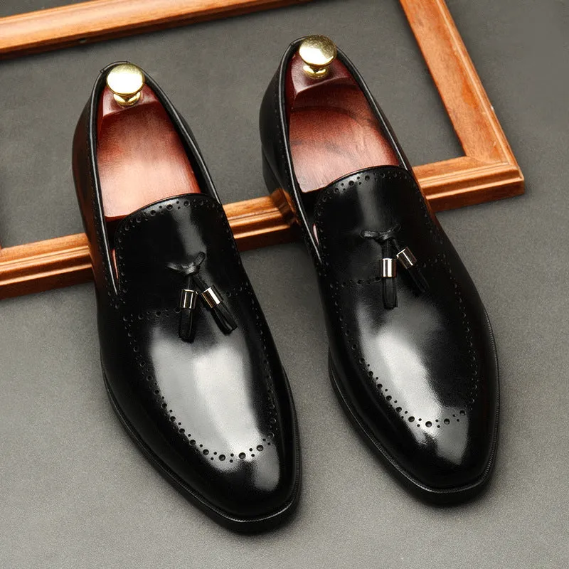 Cowhide Creates Atmospheric Men Wedding Shoes