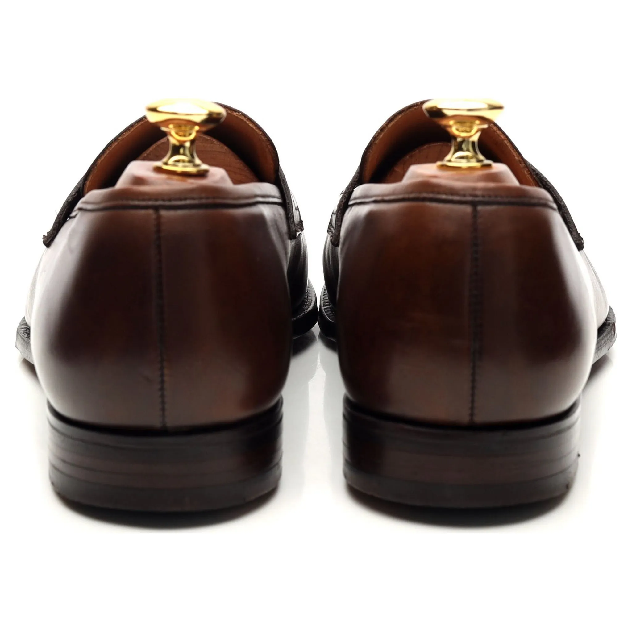 'Crawford' Dark Brown Leather Loafers UK 9.5 E
