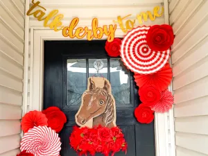 Derby Horse Door Hanger - Run for the Roses Horse Head Door Hanger