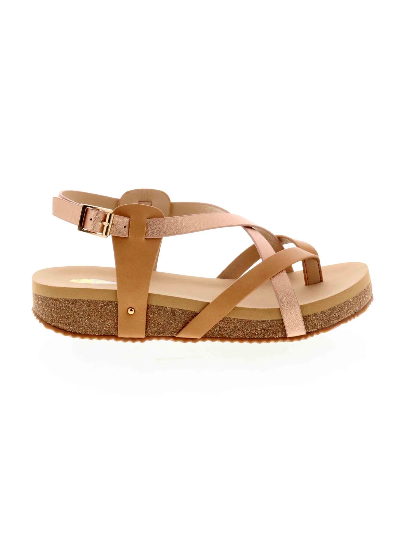 ENGIE VEGAN FAUX LEATHER MULTI STRAP THONG SANDAL