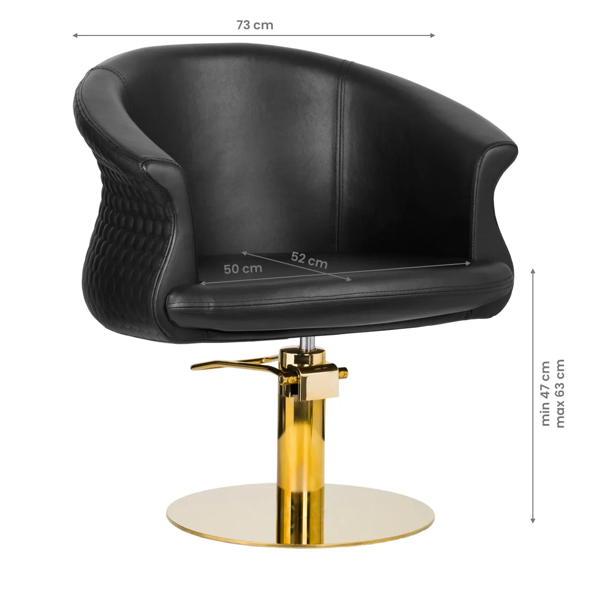 Gabbiano Hairdressing Chair Versal Gold Black