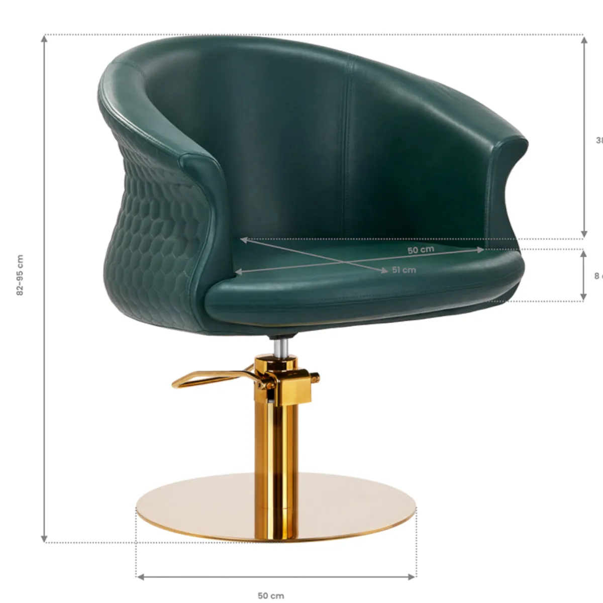 Gabbiano Hairdressing Chair Versal Gold Black