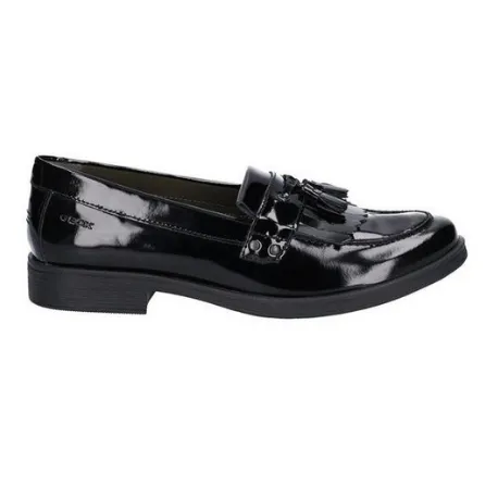 Geox Agata - Black Patent Leather Loafer School Shoe