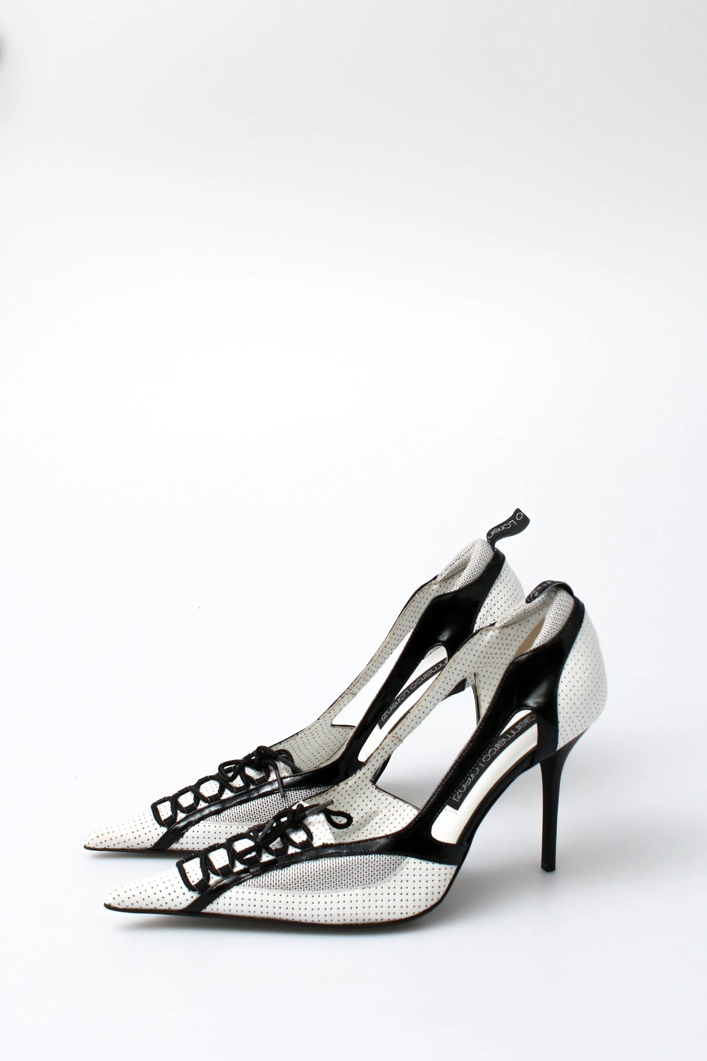 Gianmarco Lorenzi Leather Lace Heels