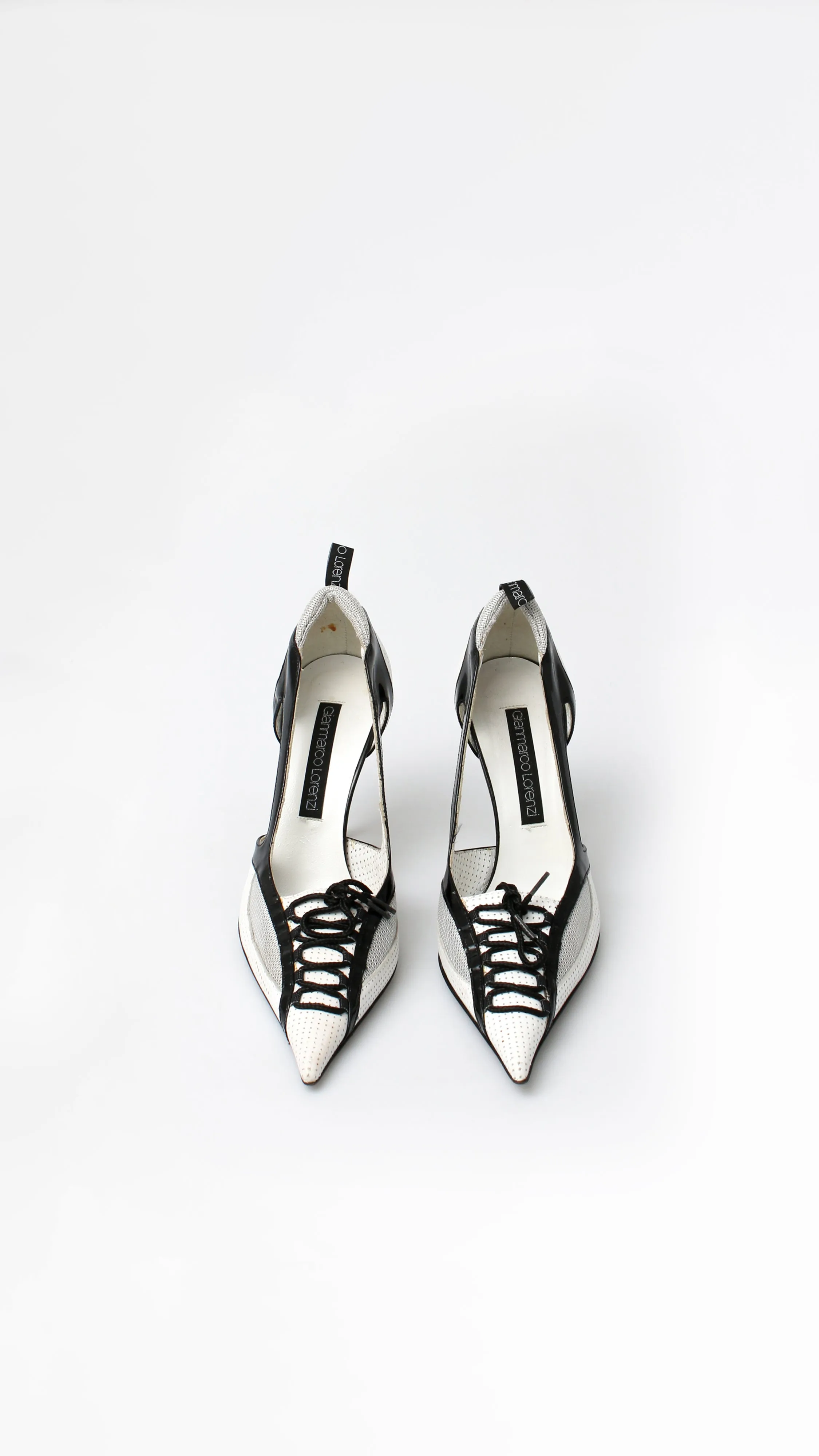 Gianmarco Lorenzi Leather Lace Heels