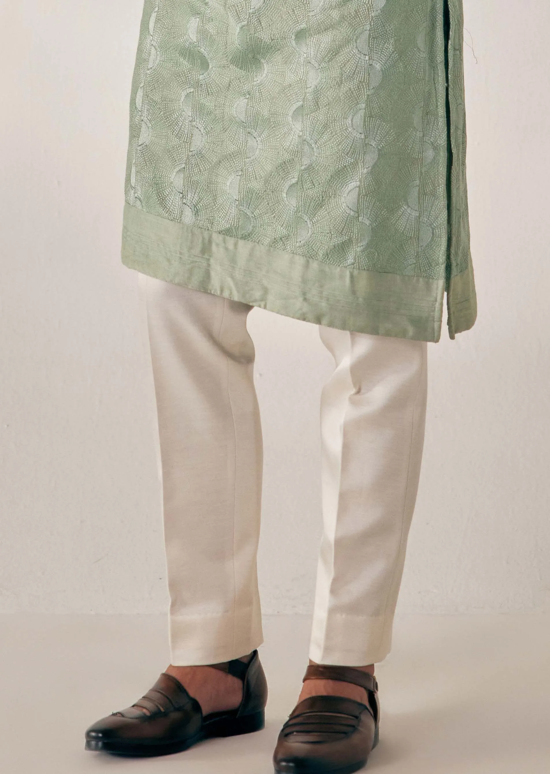 Green Kurta With Trouser