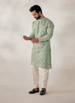 Green Kurta With Trouser