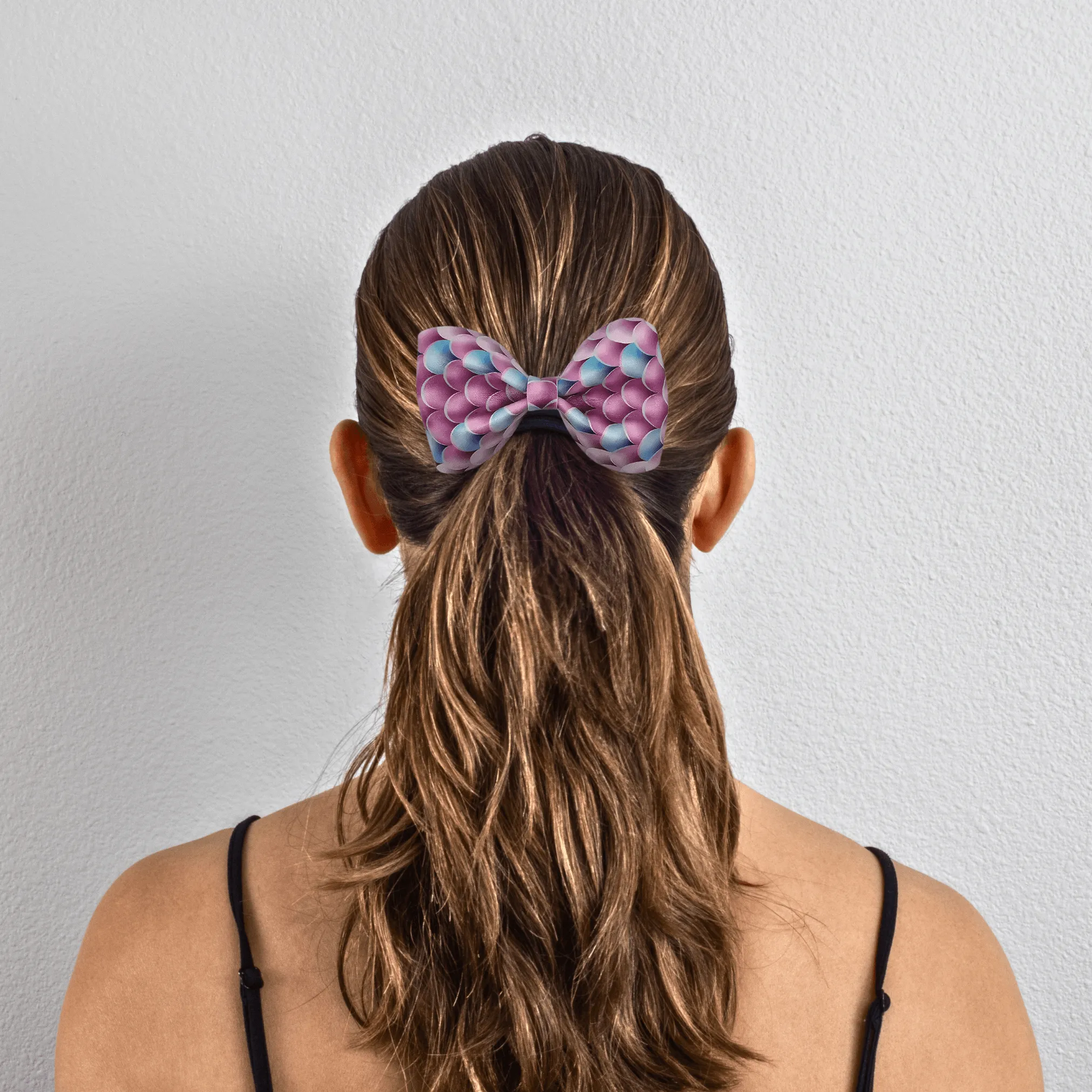Green Leaf Flower Pinch Hair Bow