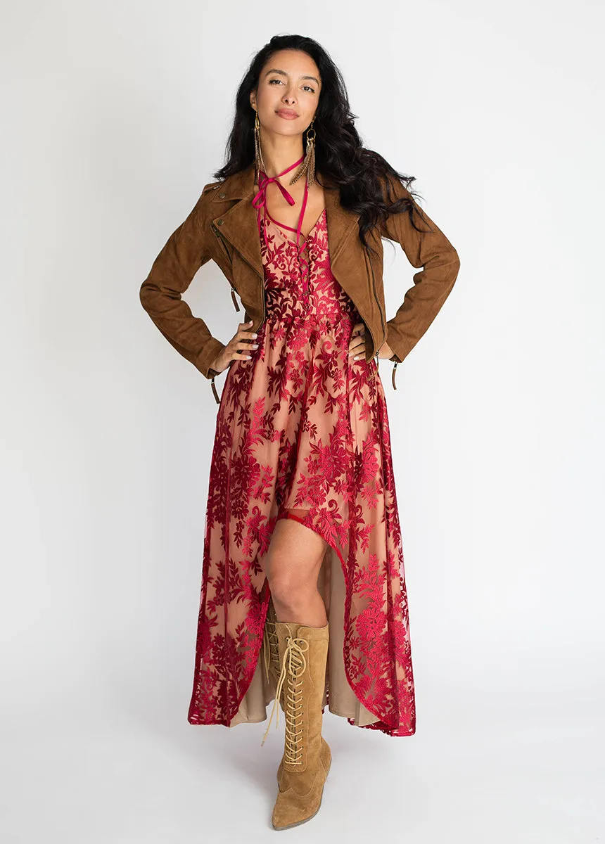 Holli Dress in Red Wine
