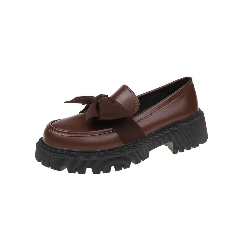 INSTOCK-Bowknot loafers for women