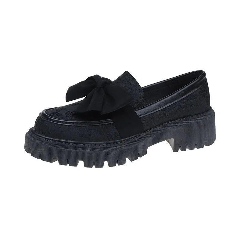 INSTOCK-Bowknot loafers for women