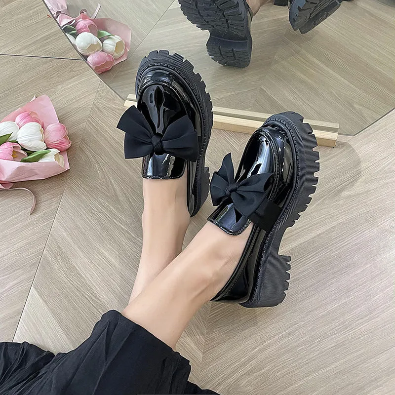 INSTOCK-Bowknot loafers for women