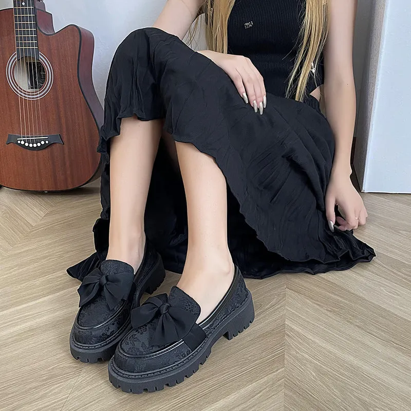 INSTOCK-Bowknot loafers for women