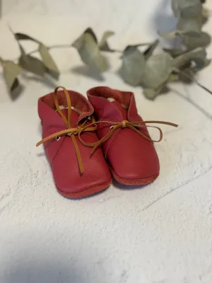 Lace Bootie - Raspberry Leather