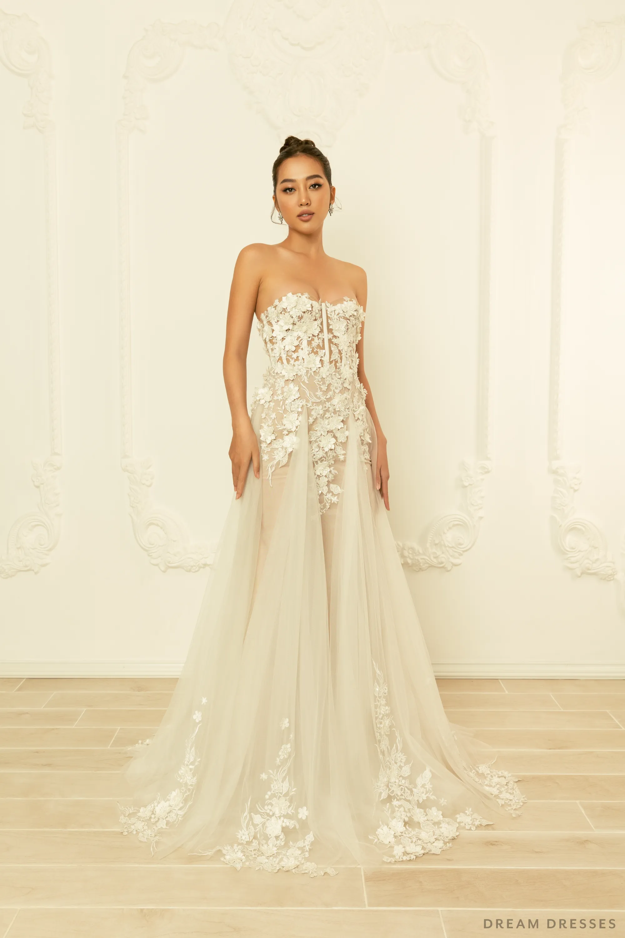 Lace Strapless Wedding Gown (#MIA)