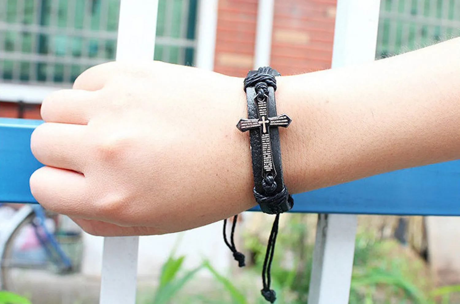 Leather Cuff x Cross