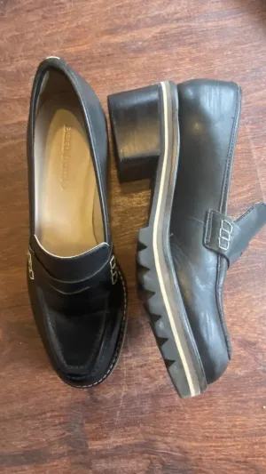 Lug Sole Heeled Loafers