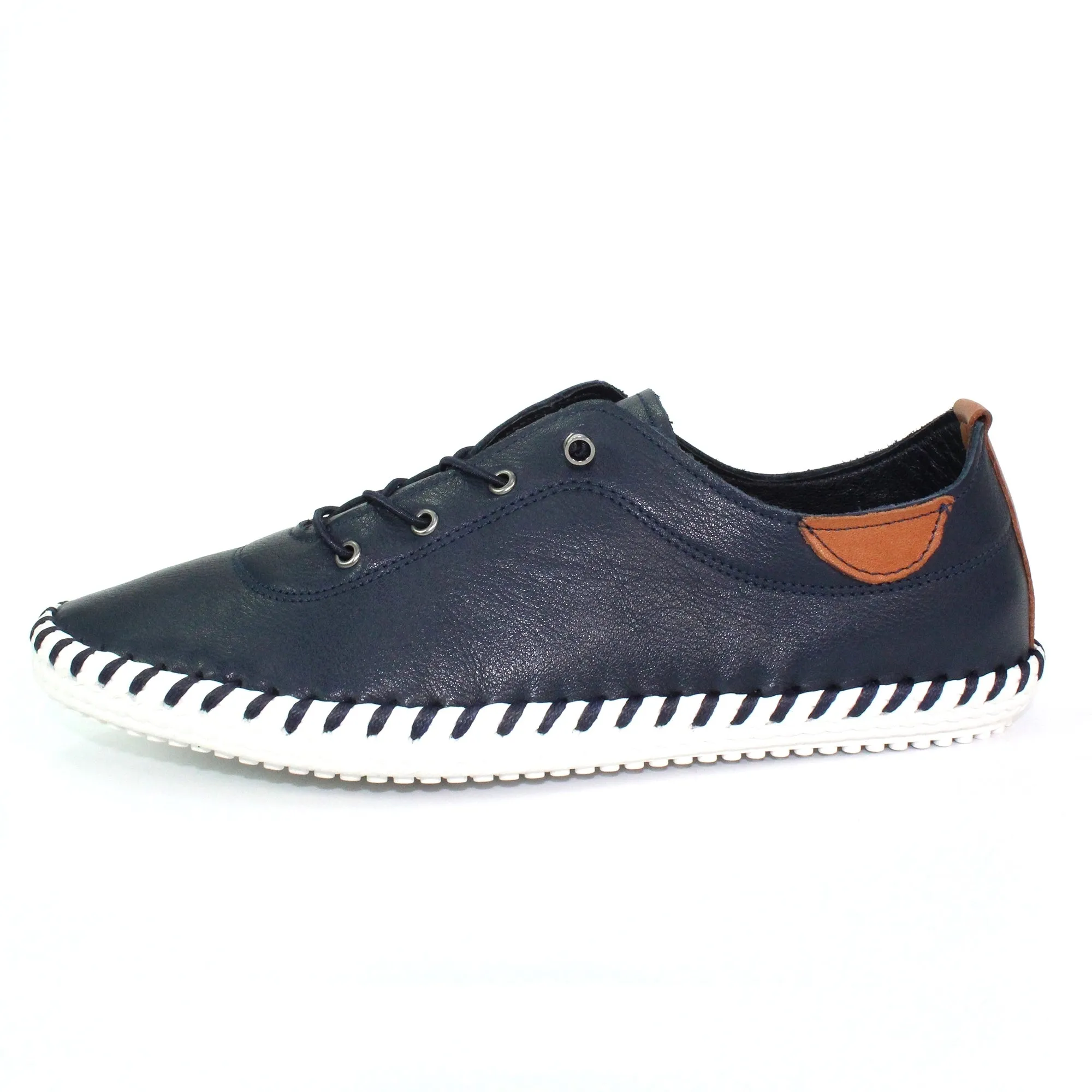 Lunar St Ives Navy Blue Plimsoll