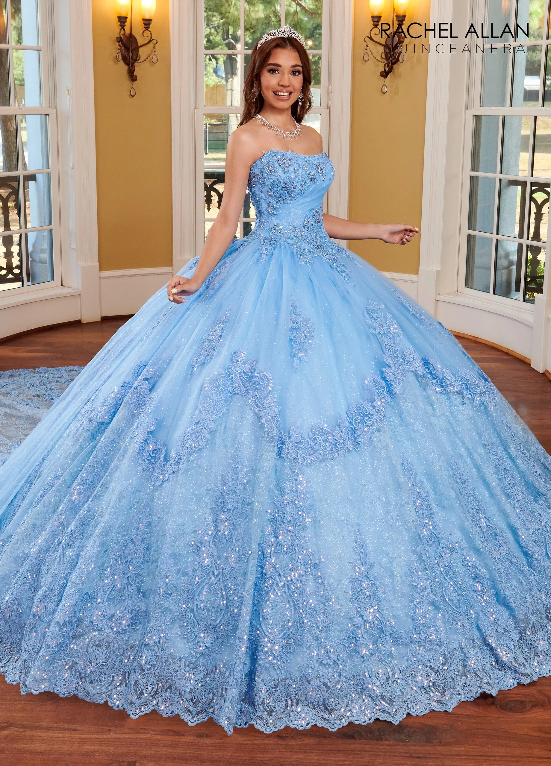 Majestic Glitter Tulle Ballgown