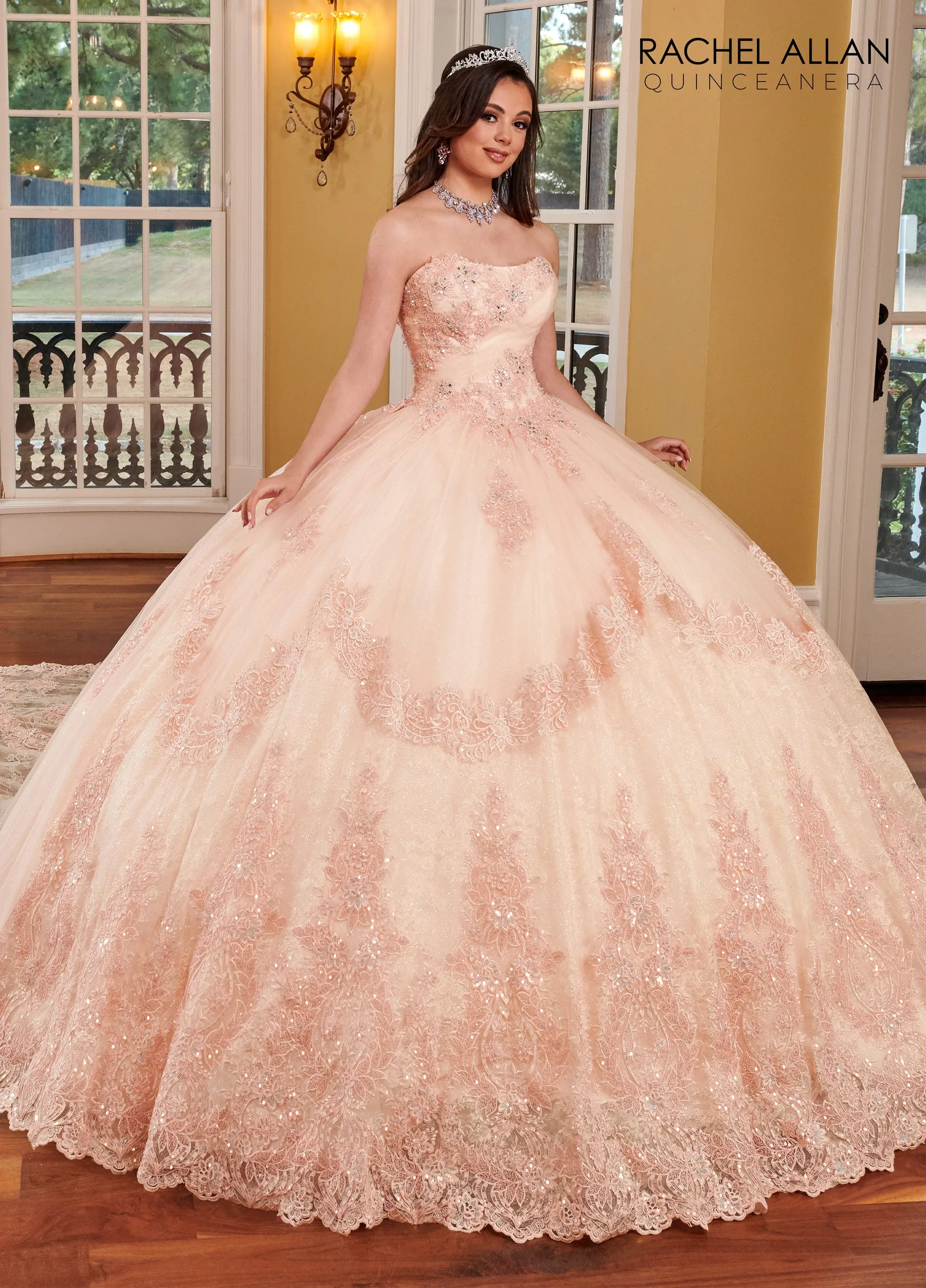 Majestic Glitter Tulle Ballgown